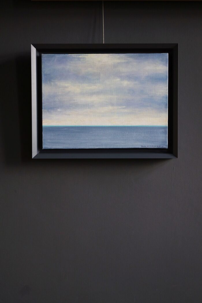 Tomasz Klimczyk, Nowy horyzont, obraz akrylowy na płótnie w ramie, pejzaż morski