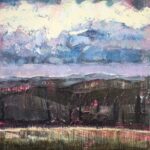 Halina Nowicka, Toskański pejzaż, Włochy, Toskania, nowoczesny pejzaż , obraz ręcznie malowany na płótnie, mały obraz na prezent