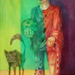 Aleksy Nowak, abstrakcja do salonu lub gabinetu, duży format. Obraz ręcznie malowany w ramie. Abstrakcja ręcznie malowana. Malarstwo nowoczesne. Obrazy ręcznie malowane na sprzedaż. Galeria Sztuki .