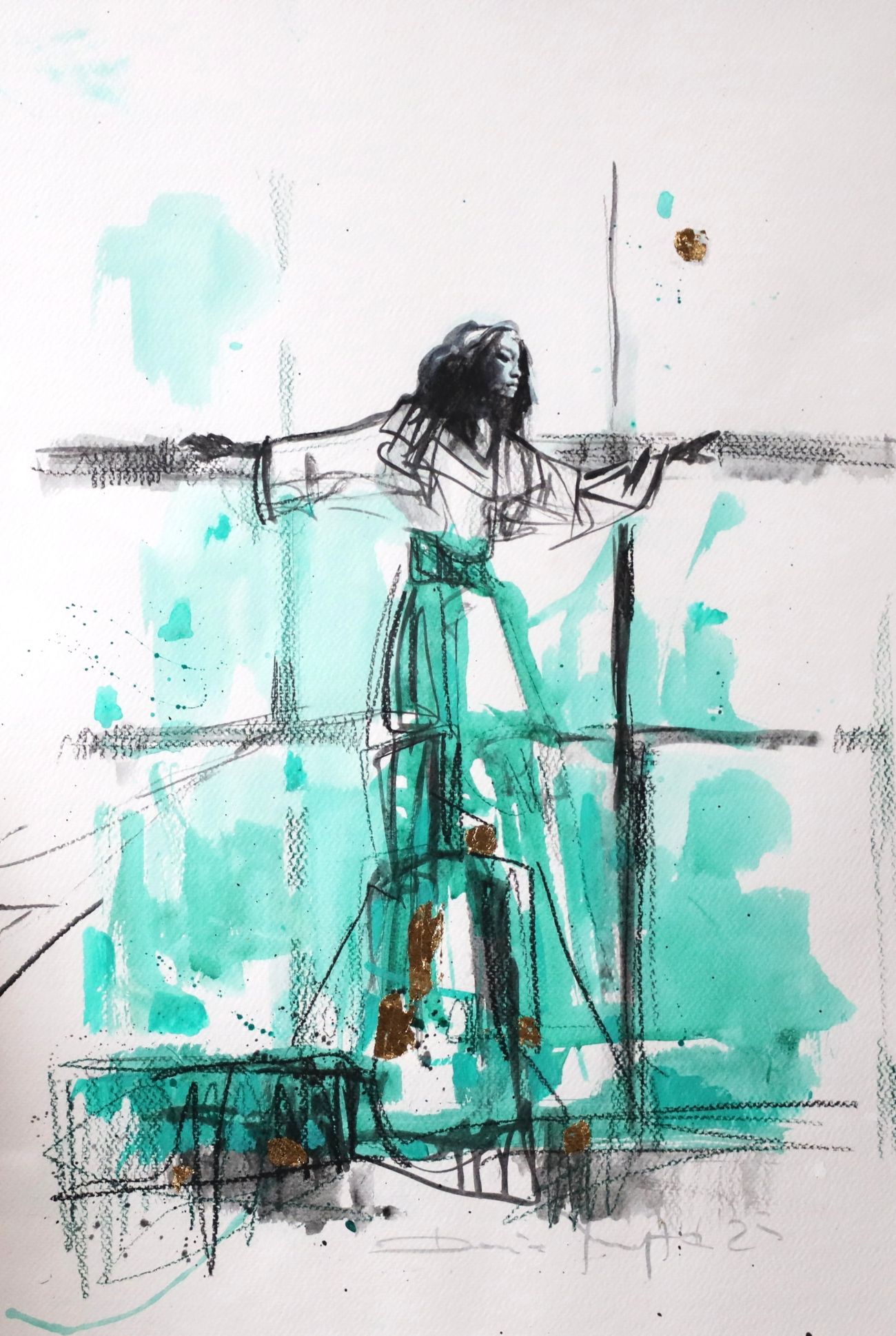 Portret kobiecy Portret kobiecy w popielach | Daria Majtka- Kucharska - obrazek 1